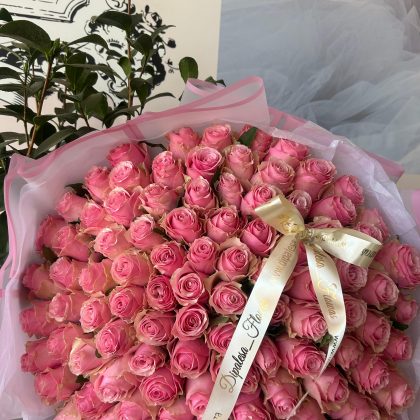 100 Kenya Imported Pink Roses