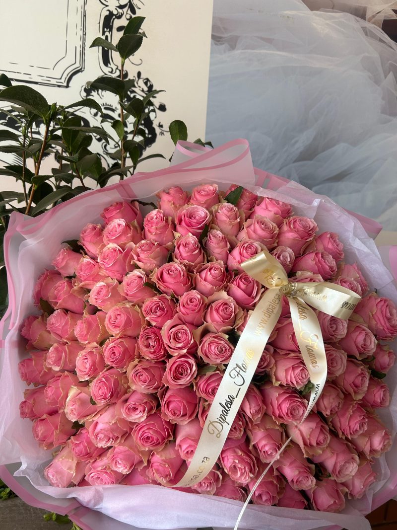 100 Kenya Imported Pink Roses