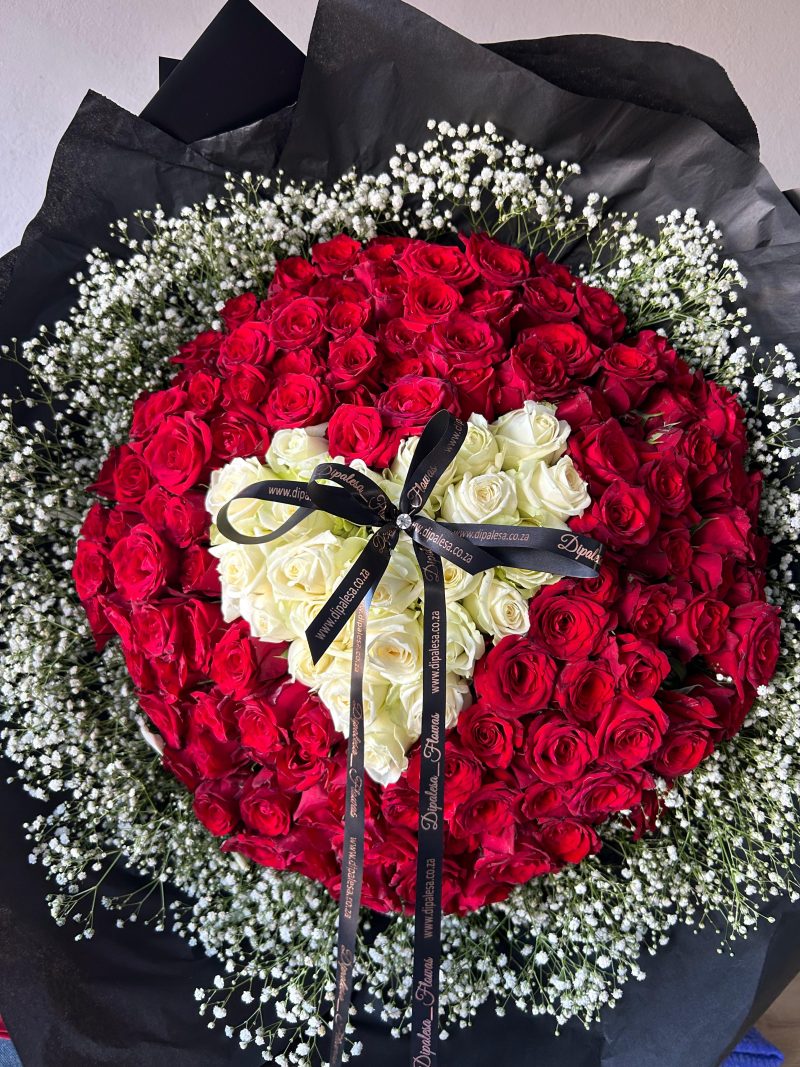 Heart Shaped Roses with GYP