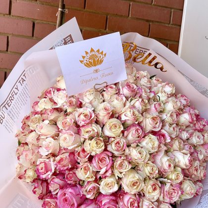 100 Imported Pink Roses