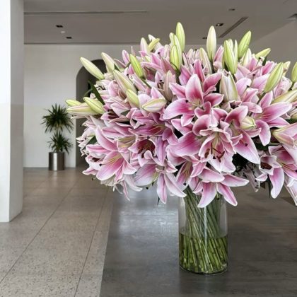 100 Lillies In A Vase
